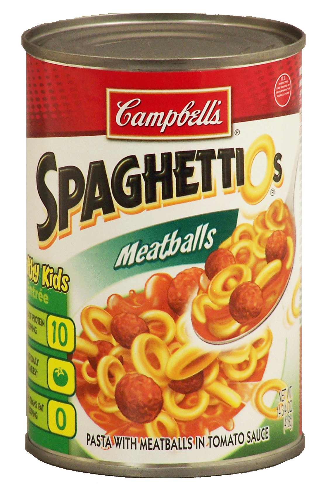 Campbell's&nbsp;Spaghetti O's Canned Pasta&nbsp;Pasta w/Meatballs In Tomato Sauce Full-Size Picture